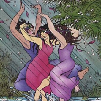 Osho tarot danse de femmes dans la pluie