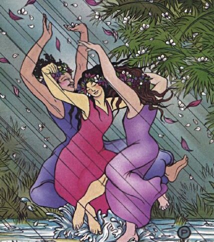 Osho tarot danse de femmes dans la pluie