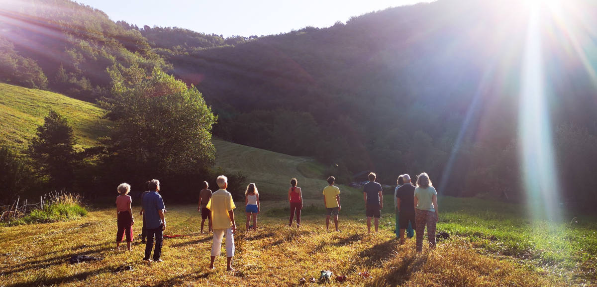 méditation face au soleil