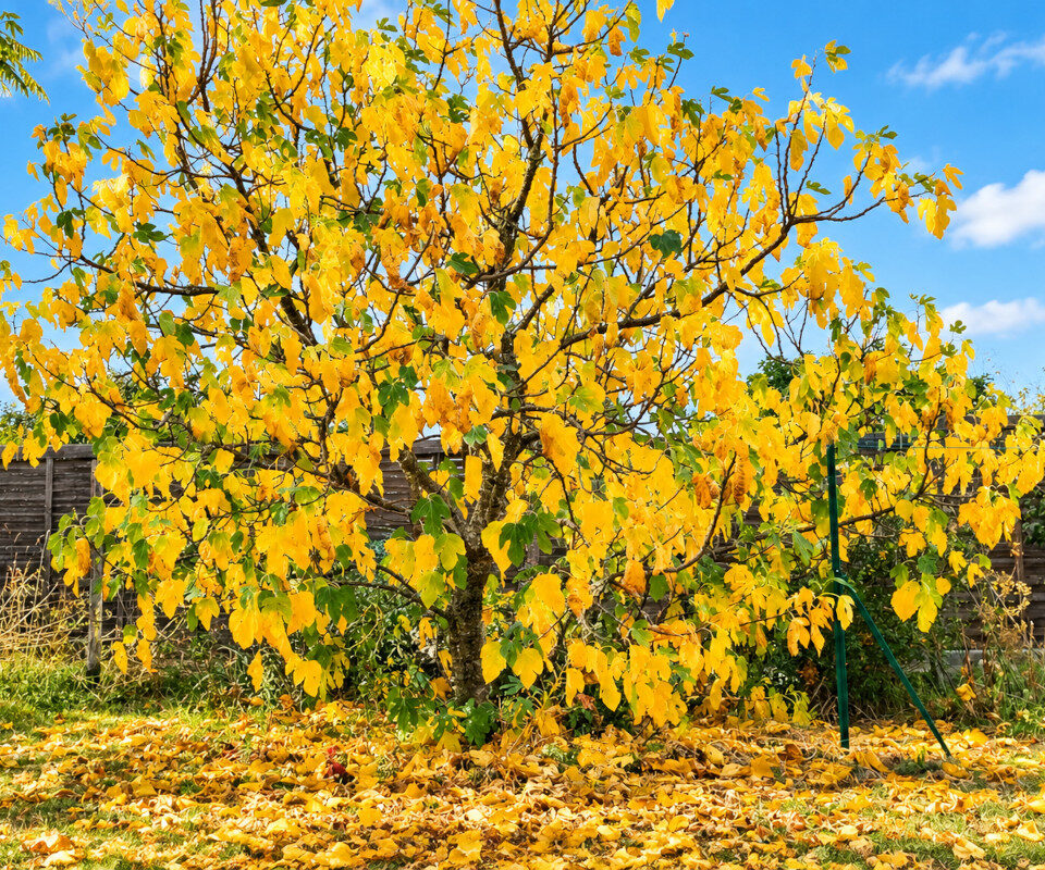 arbre jaune d'automne